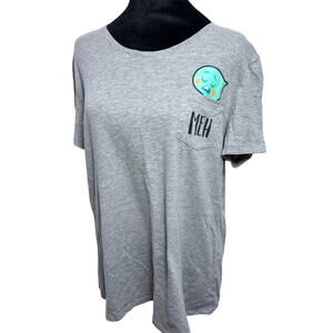Disney Pixar Soul 22 Meh Pocket Tee BoxLunch Exclusive‎ Women 2X Gray Graphic